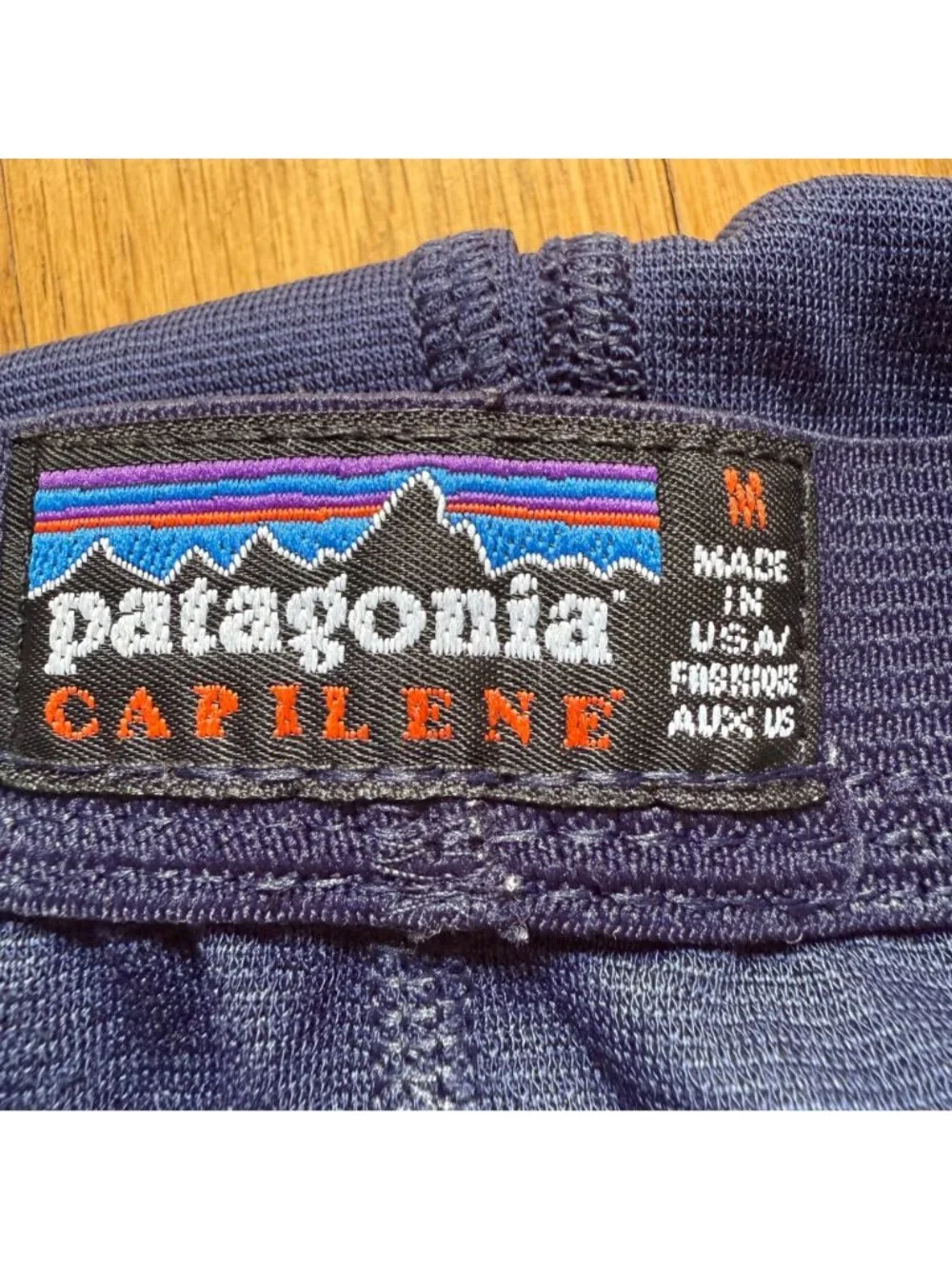 Patagonia Size M Blue Capilene Pull On Midweight Bottoms Baselayer Pants